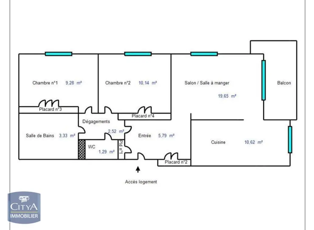 Photo 8 Appartement 3 pièces 62.71m²