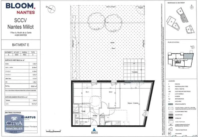 Photo 2 Appartement 3 pièces 58.92m²