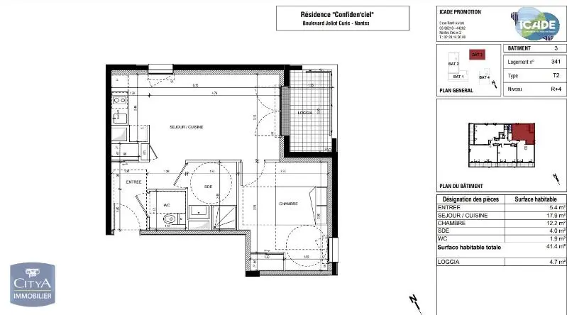 Photo 7 Appartement 2 pièces 41.4m²