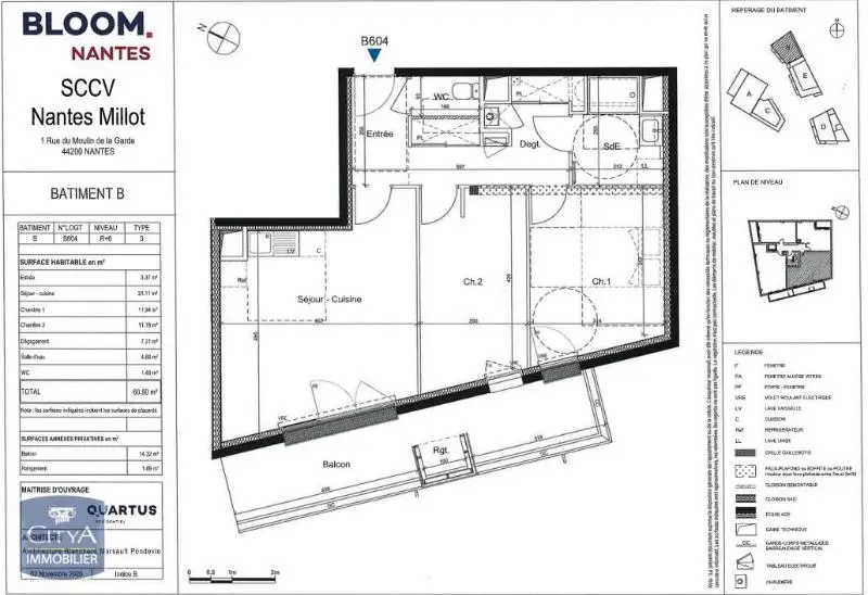 Photo 2 Appartement 3 pièces 60.9m²