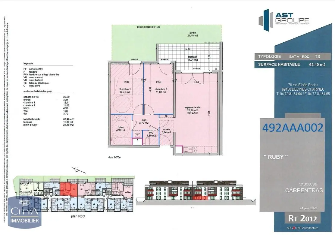 Photo 7 Appartement 3 pièces 62.4m²