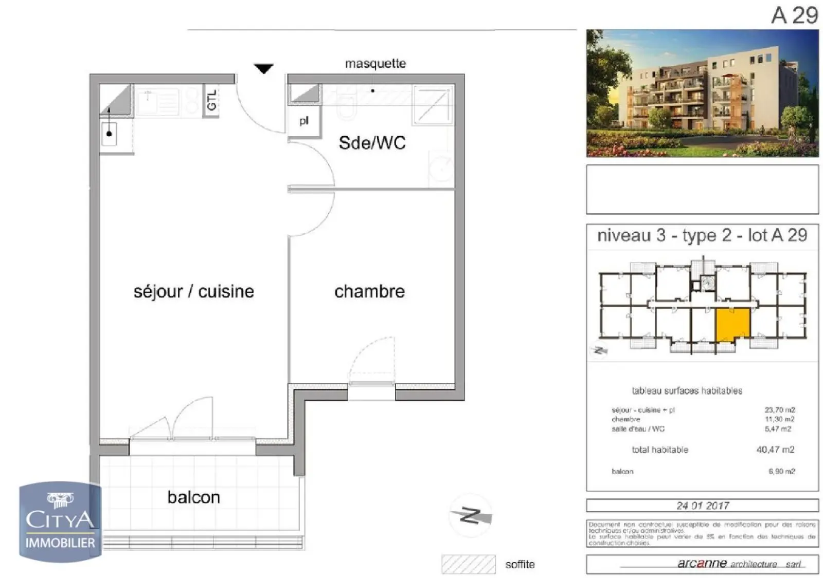 Photo 4 Appartement 2 pièces 40.3m²