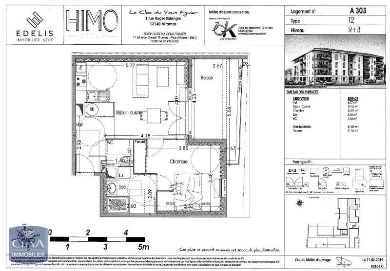 Photo 7 Appartement 2 pièces 47.09m²
