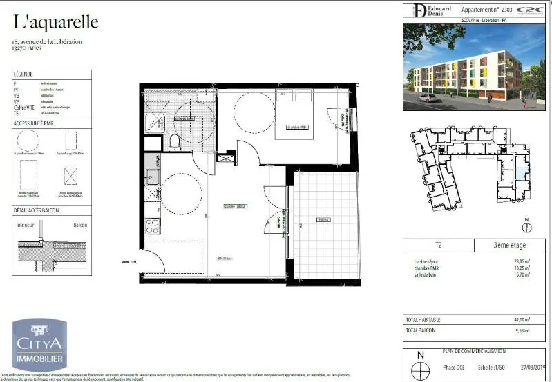Photo 1 Appartement 2 pièces 42m²