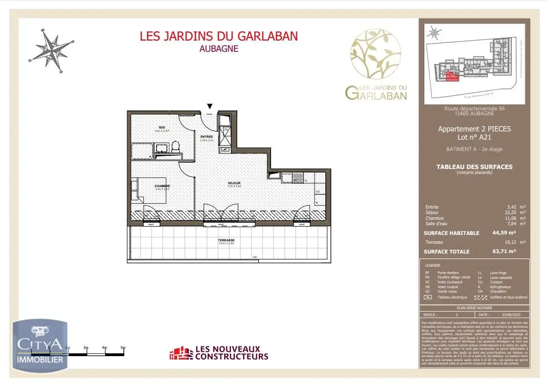 Photo 1 Appartement 2 pièces 44.59m²