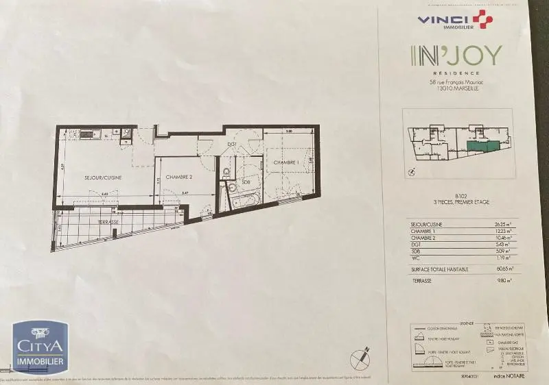 Photo 11 Appartement 3 pièces 60.65m²