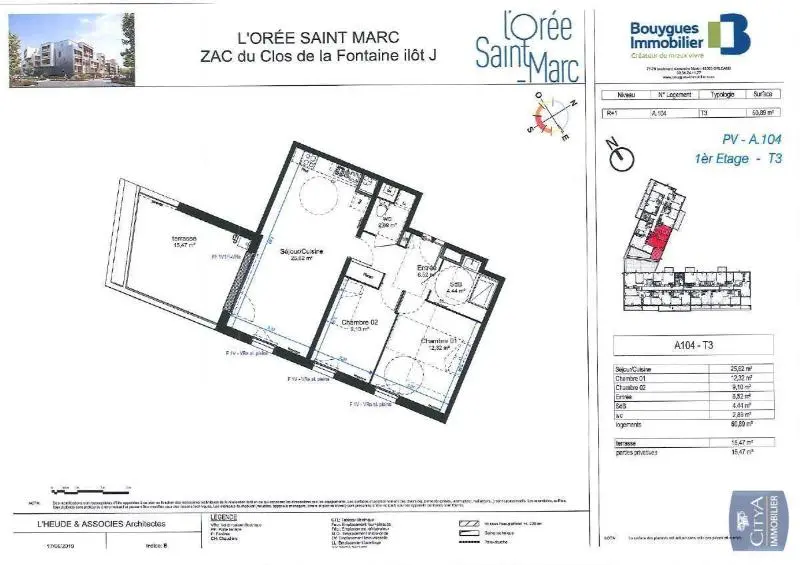 Photo 6 Appartement 3 pièces 61.68m²