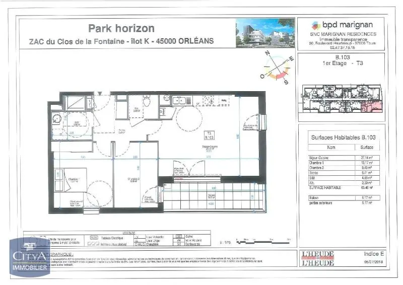 Photo 10 Appartement 3 pièces 63.41m²