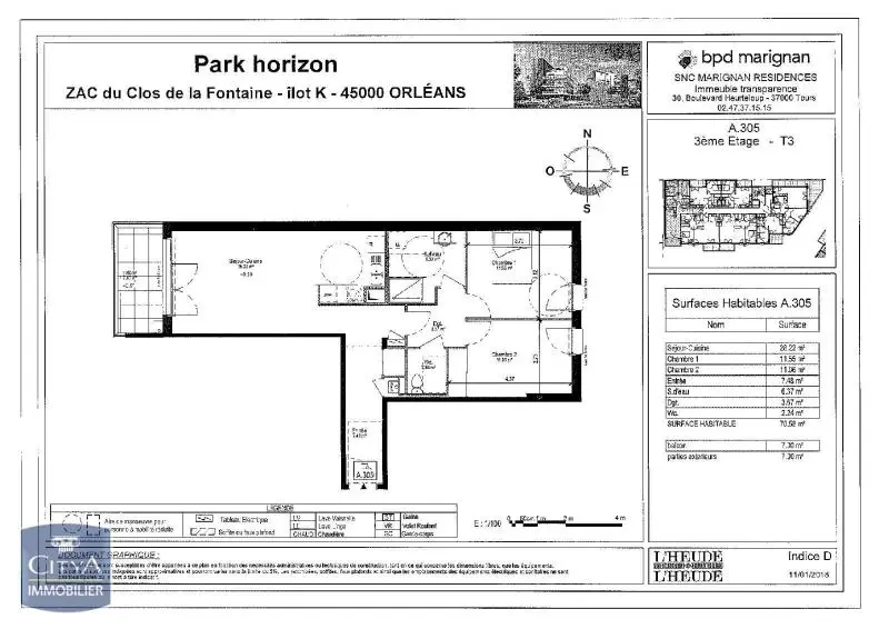 Photo 6 Appartement 3 pièces 70.58m²