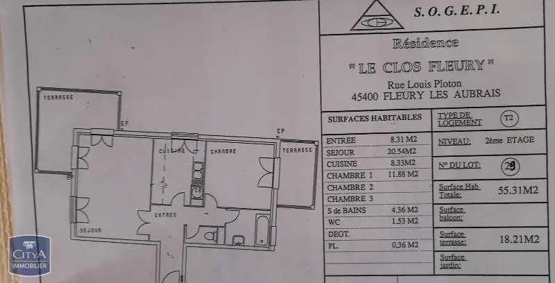 Photo 2 Appartement 2 pièces 54.99m²