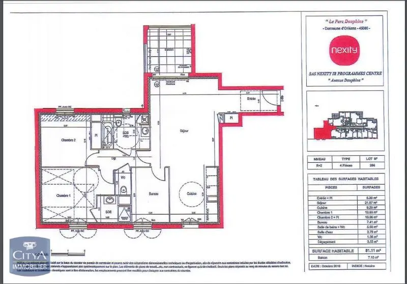 Photo 2 Appartement 4 pièces 81.11m²