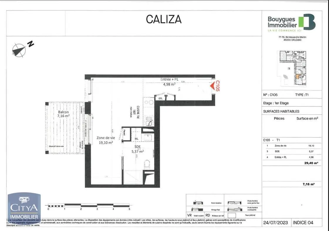 Photo 1 Appartement 1 pièce 29.45m²