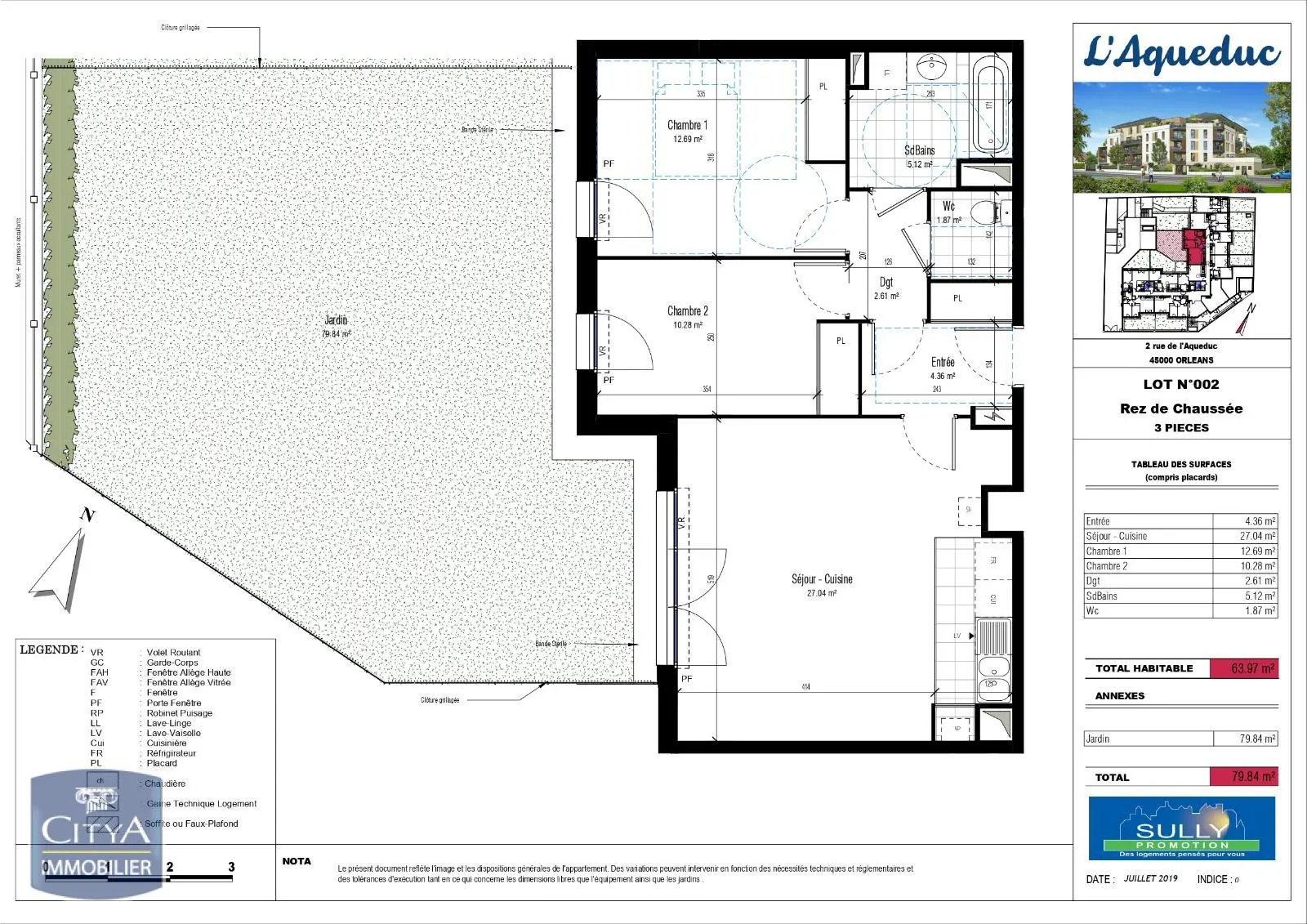 Photo 2 Appartement 3 pièces 65.5m²
