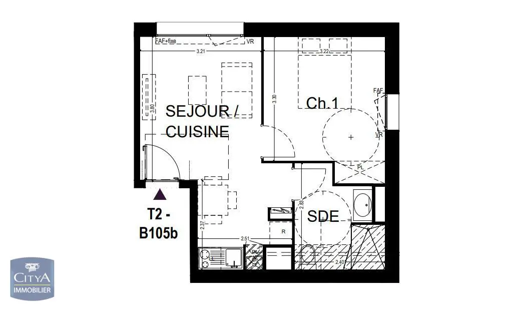 Photo 1 Appartement 2 pièces 34.77m²