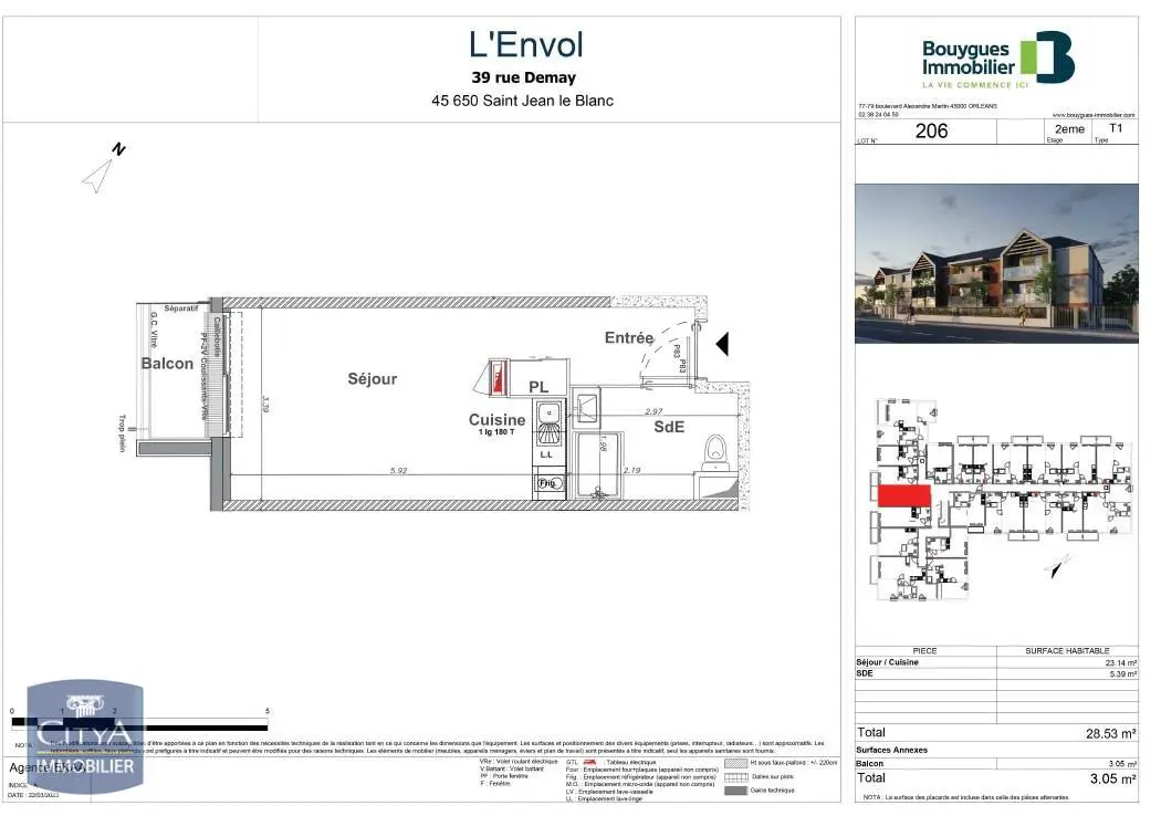 Photo 1 Appartement 1 pièce 28.53m²