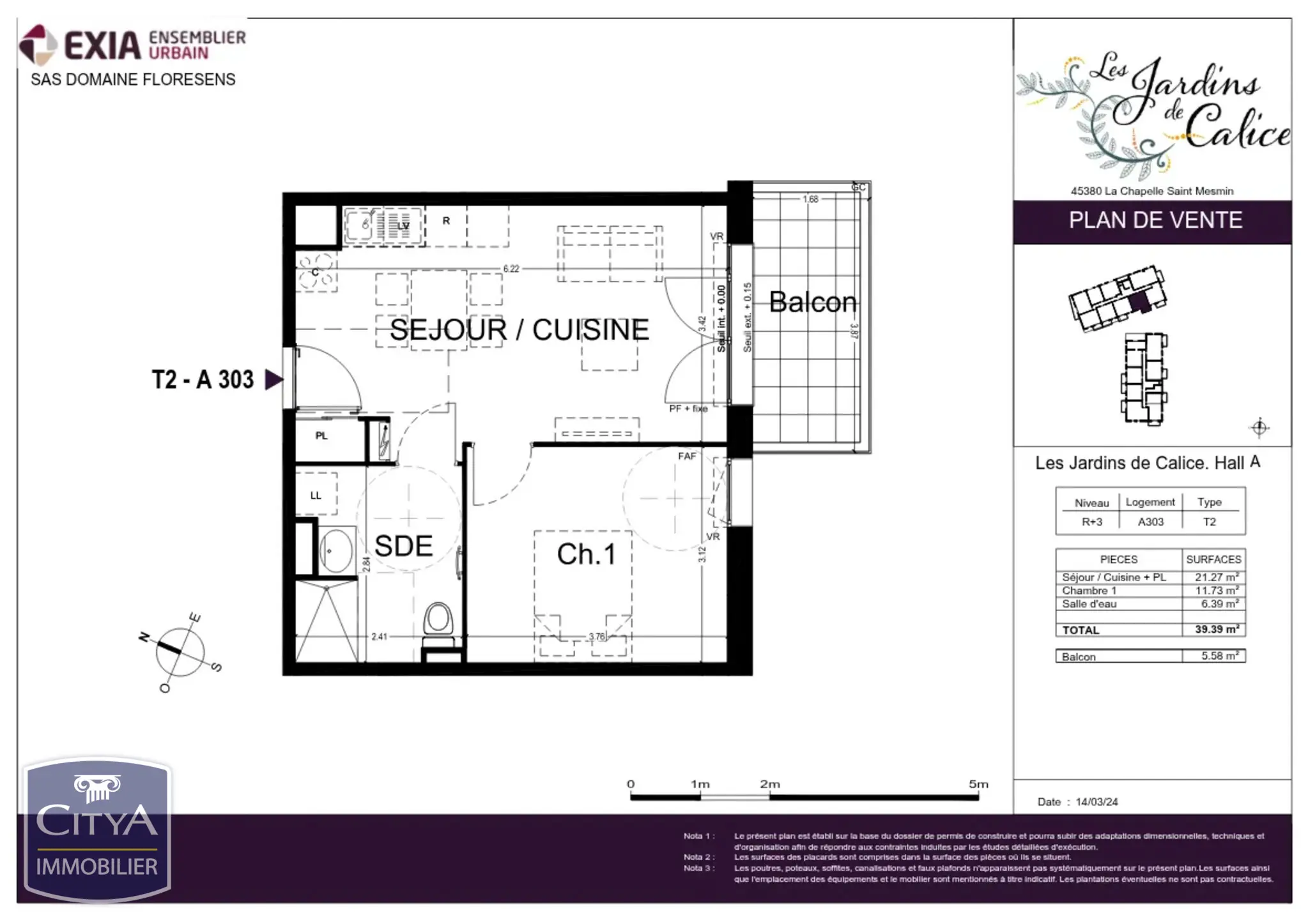 Photo 1 Appartement 2 pièces 39.39m²