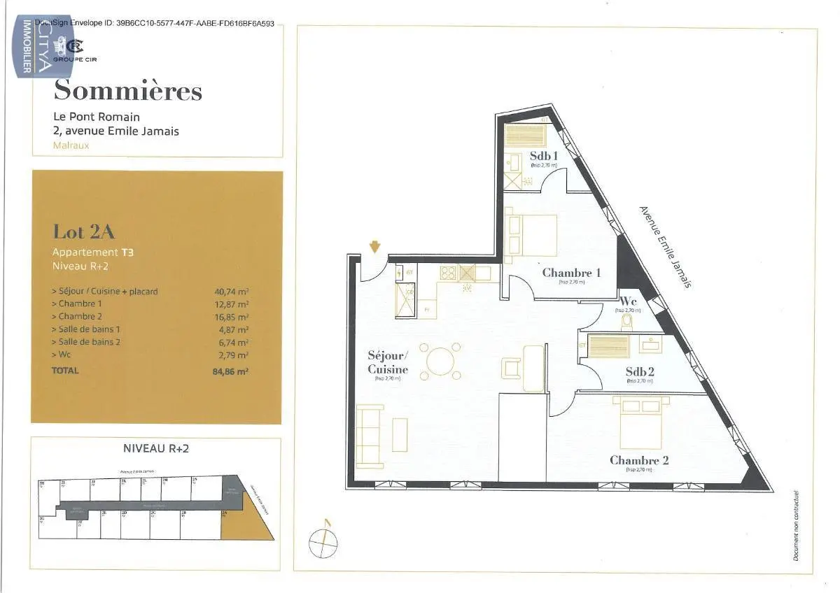 Photo 7 Appartement 3 pièces 84.86m²