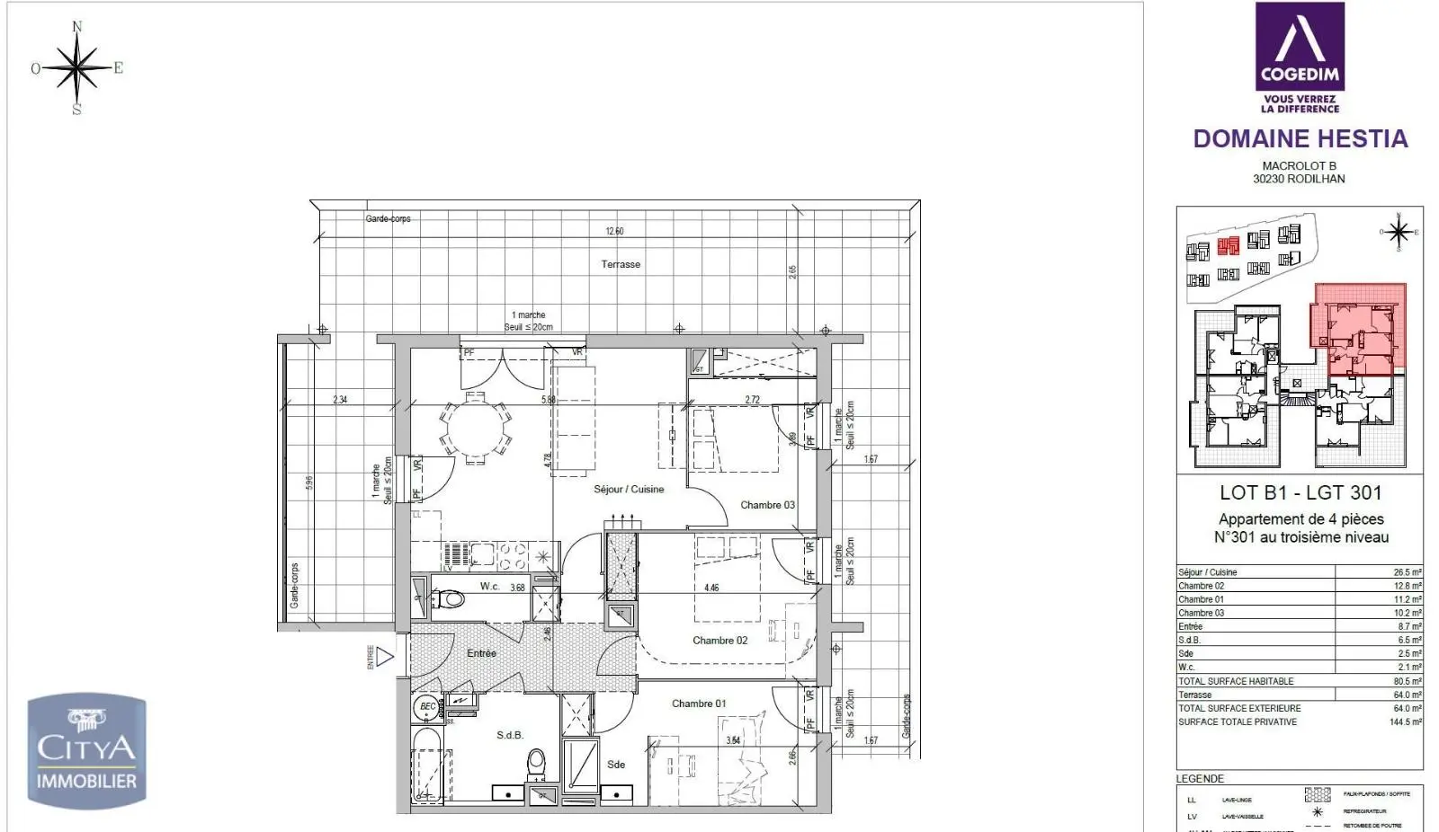Photo 1 Appartement 4 pièces 80.5m²