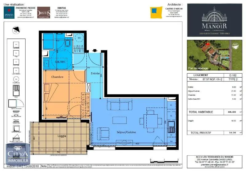 Photo 1 Appartement 2 pièces 44m²