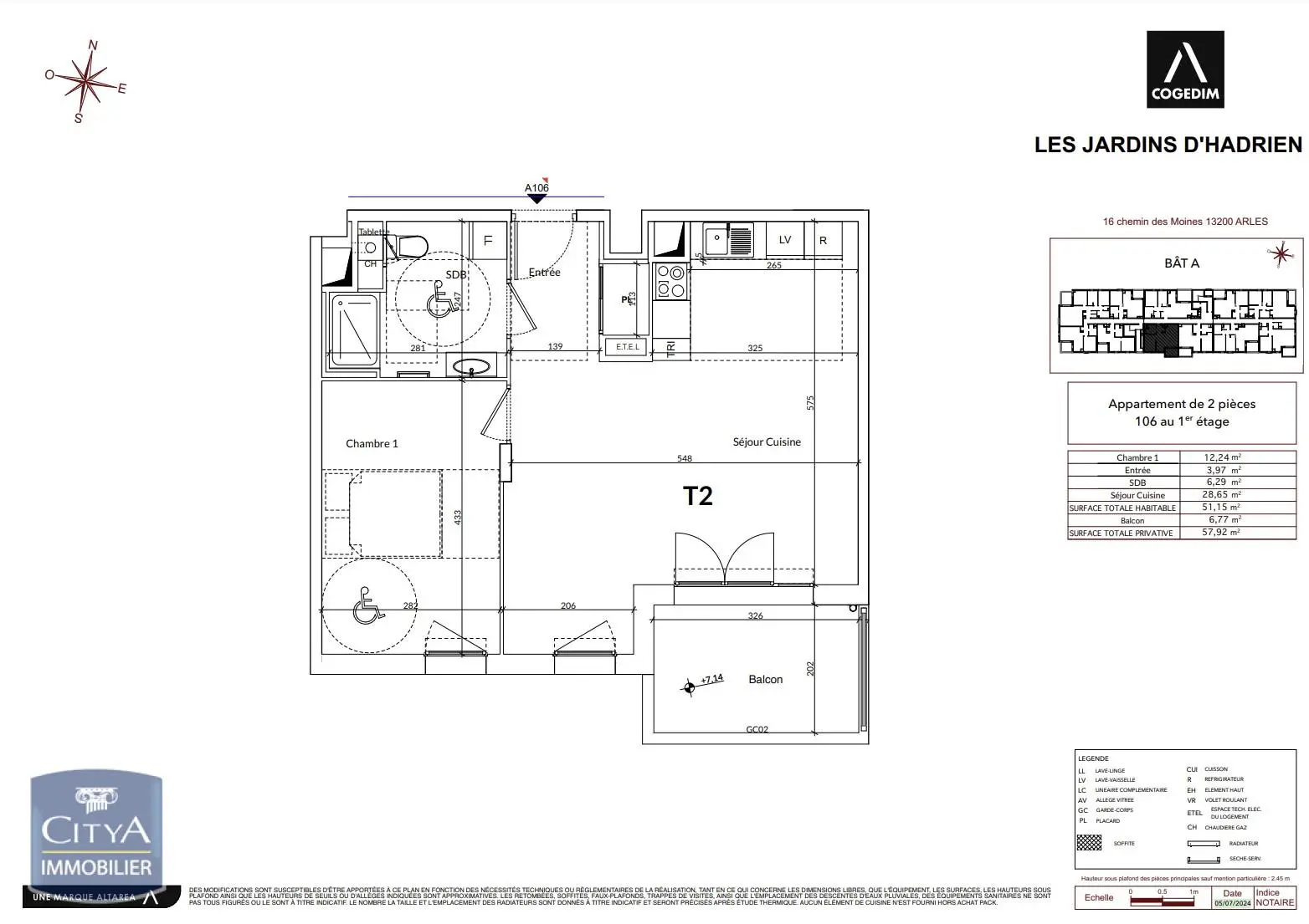 Photo 1 Appartement 2 pièces 51.15m²