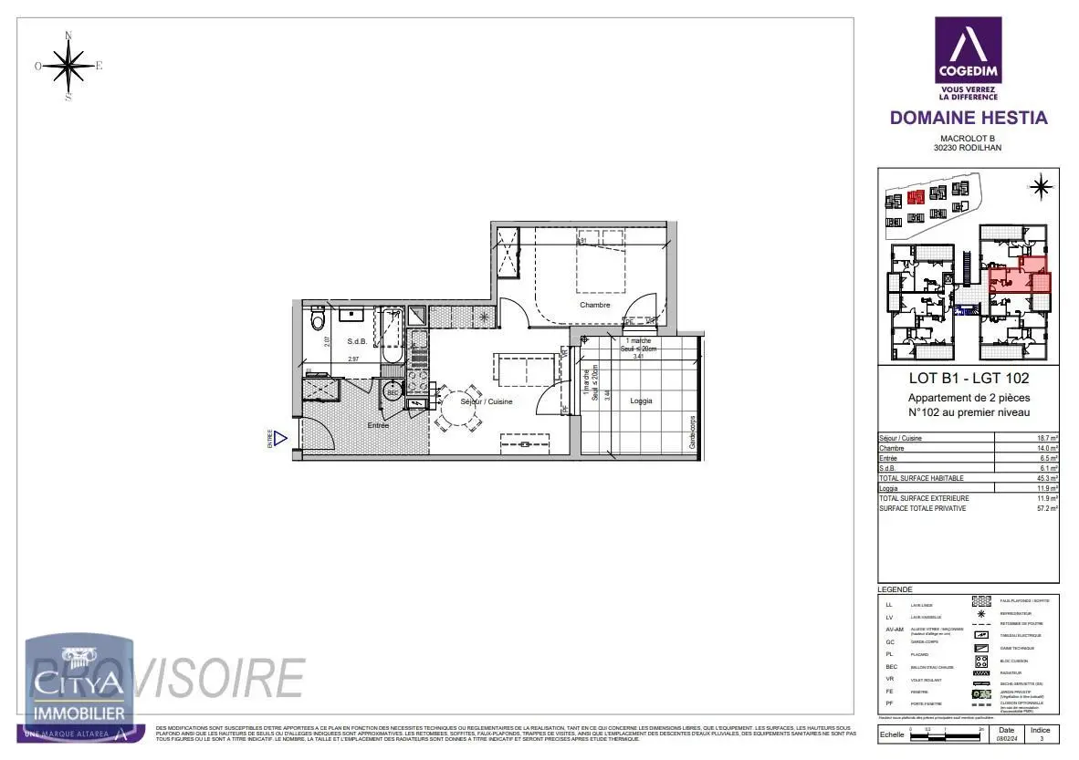 Photo 2 Appartement 2 pièces 45.3m²