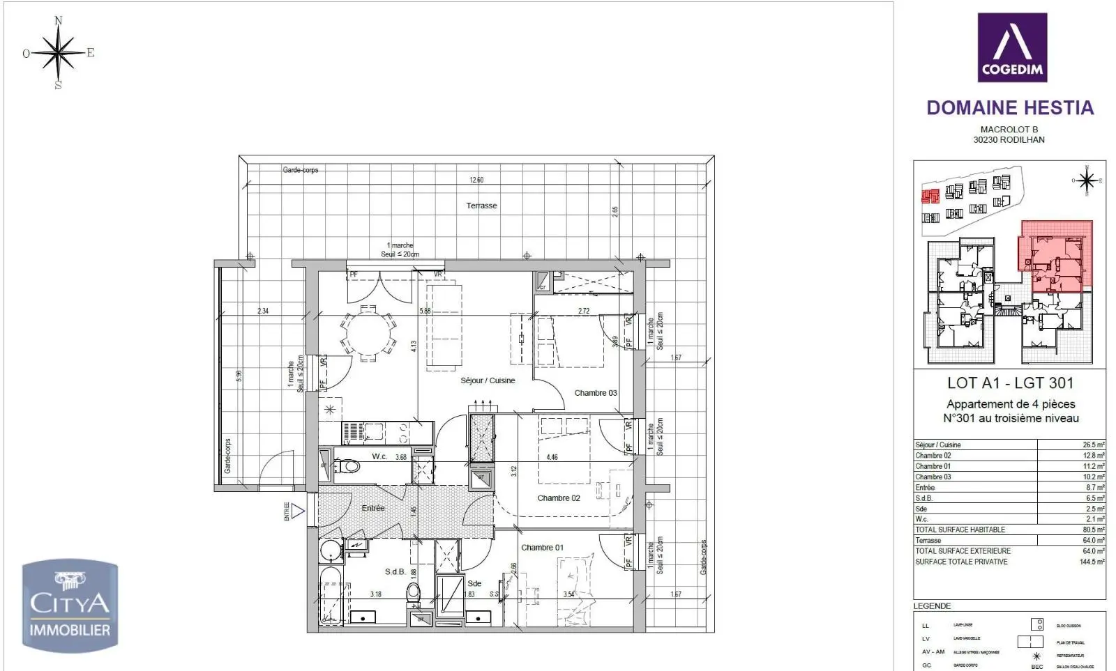 Photo 1 Appartement 4 pièces 80.5m²