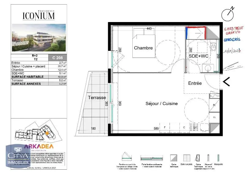 Photo 8 pour Appartement 2 pièces 40.9m² Photo 8 Appartement 2 pièces 40.9m²