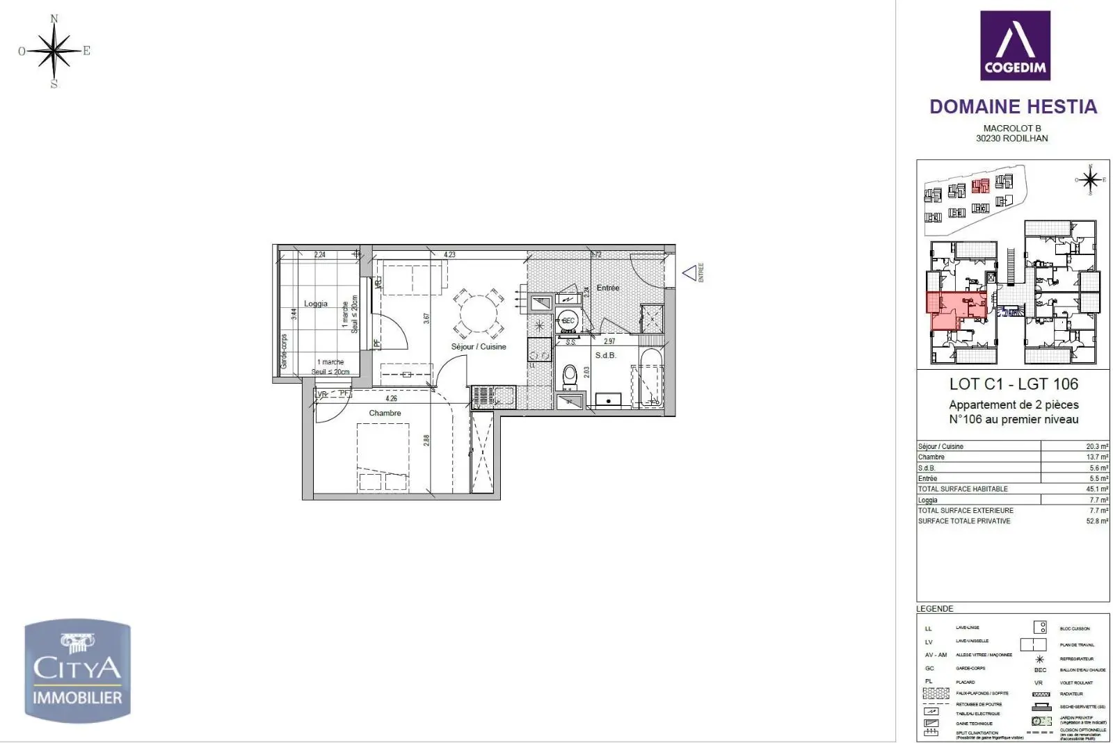 Photo 1 Appartement 2 pièces 45.1m²
