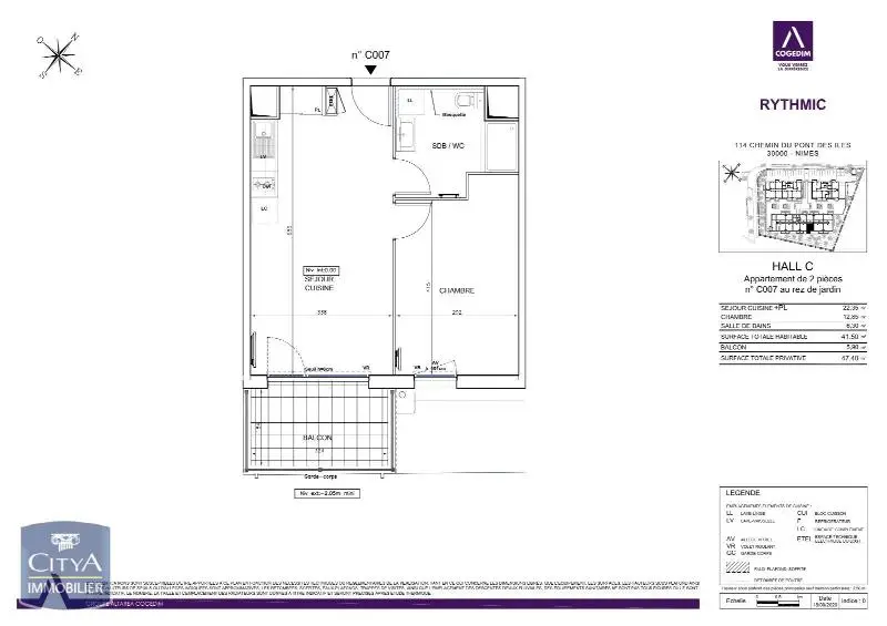 Photo 2 Appartement 2 pièces 41.5m²