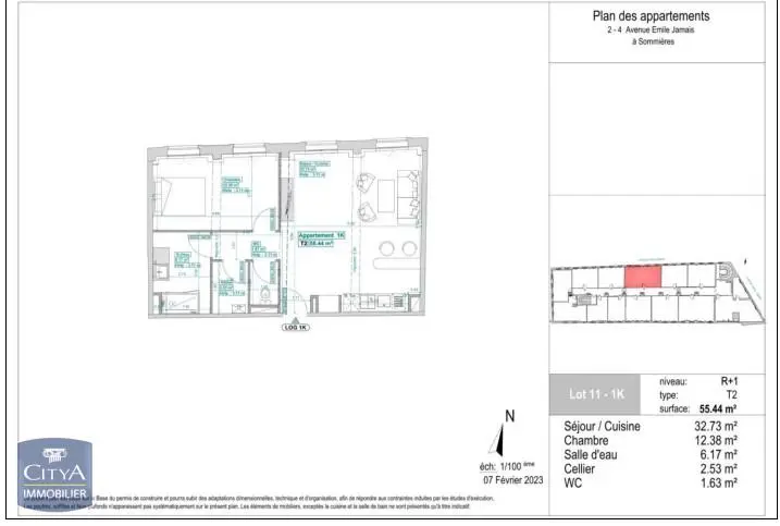 Photo 13 Appartement 2 pièces 55.73m²