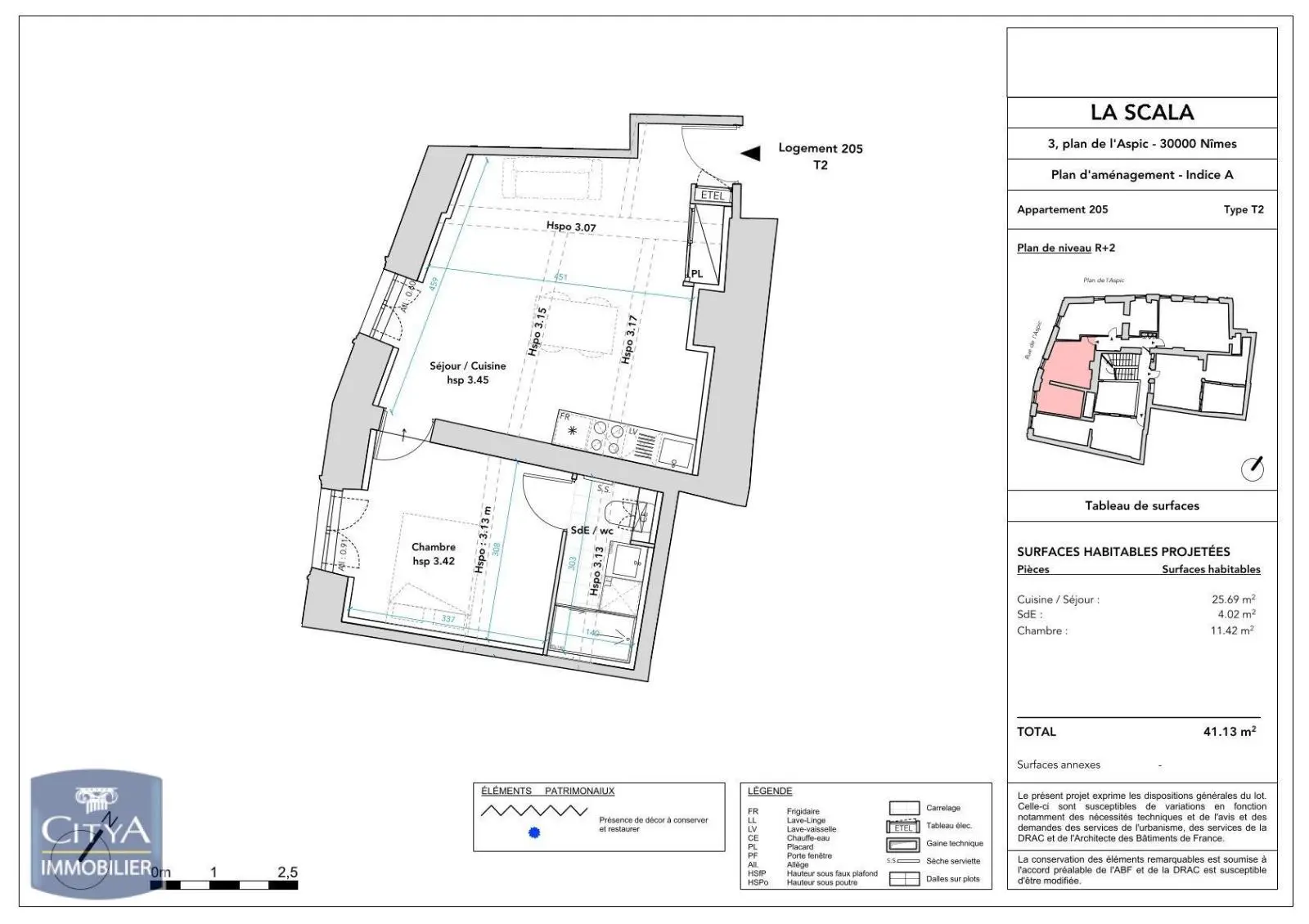 LOCATION - NIMES - T2 - CENTRE ECUSSON - APPARTEMENT ENTIEREMENT RENOVEE