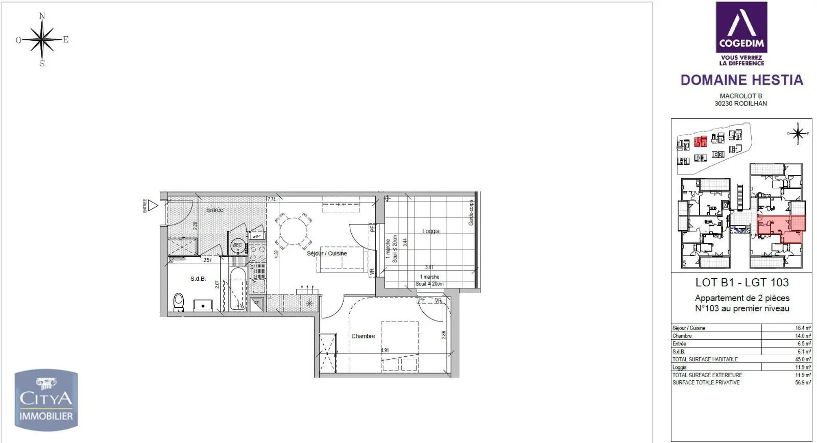 Photo 1 Appartement 2 pièces 45m²