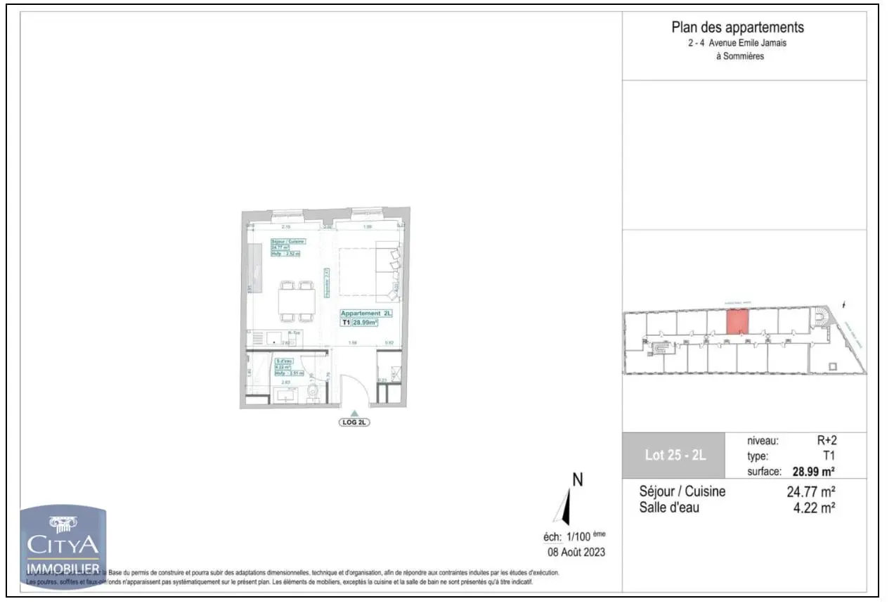 Photo 4 Appartement 1 pièce 28.99m²