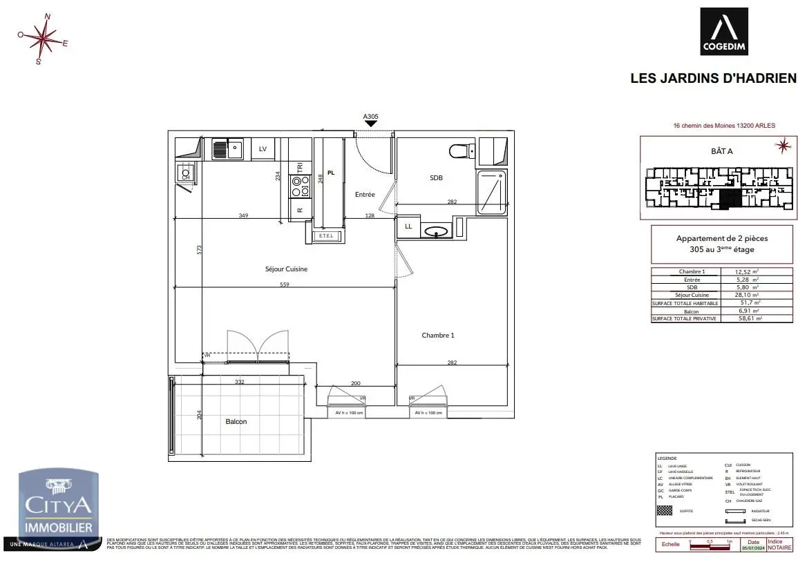 Photo 1 Appartement 2 pièces 51.7m²
