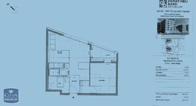 Photo 5 Appartement 2 pièces 42.31m²