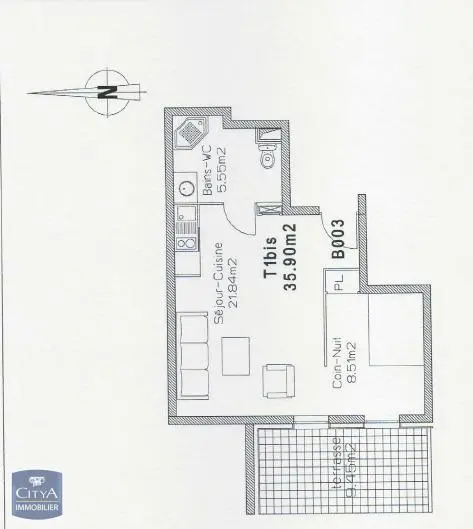 Photo 6 Appartement 1 pièce 35.9m²