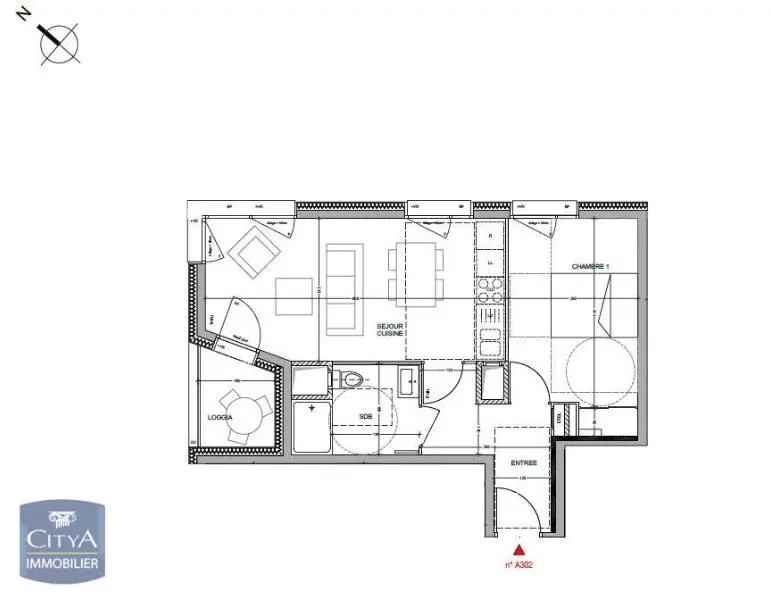 A LOUER T2 - GARAGE - ST MARTIN D'HERES