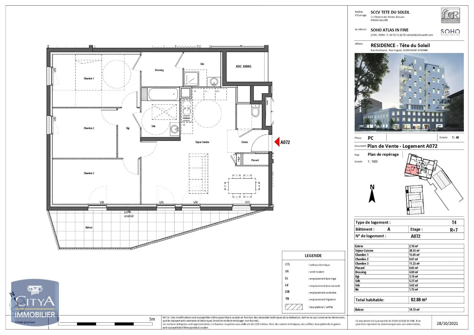 Photo 3 Appartement 4 pièces 82.88m²