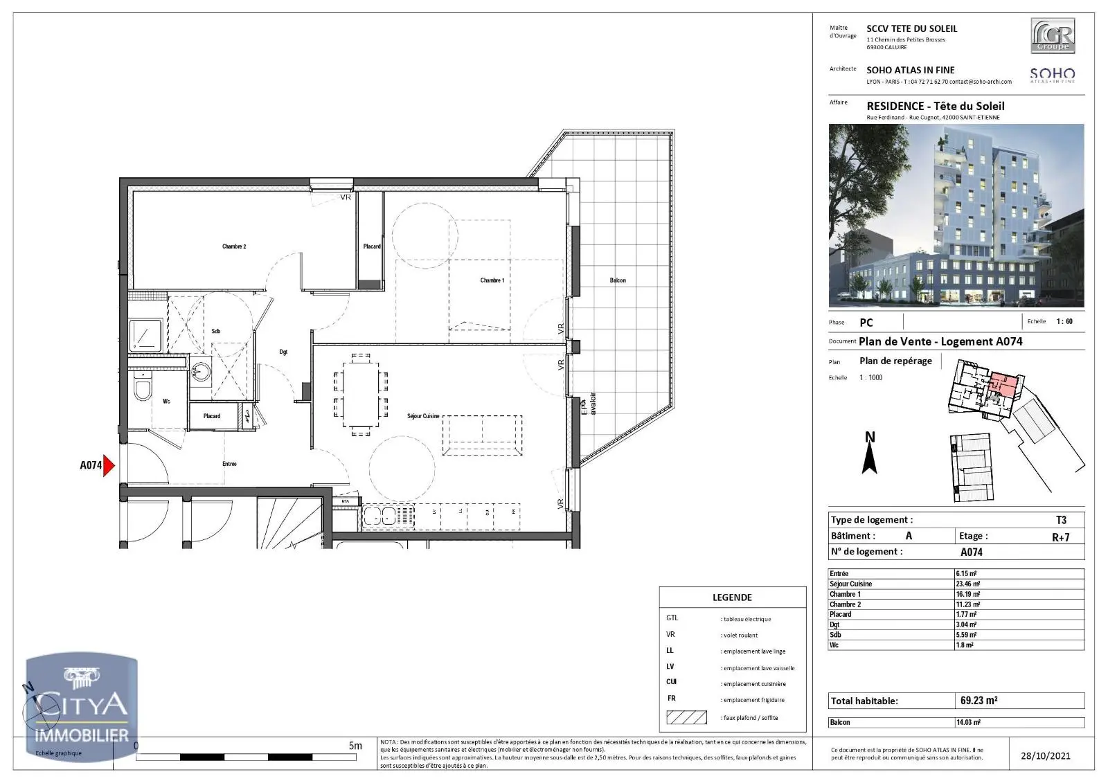 Photo 5 Appartement 3 pièces 69.23m²
