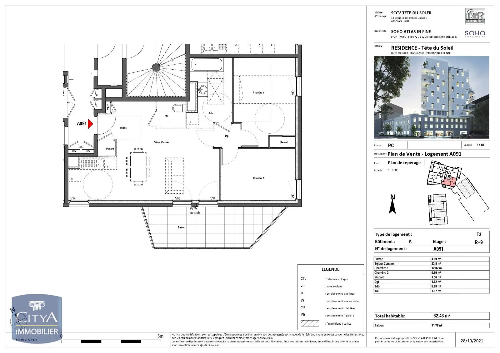 Photo 7 Appartement 3 pièces 62.43m²