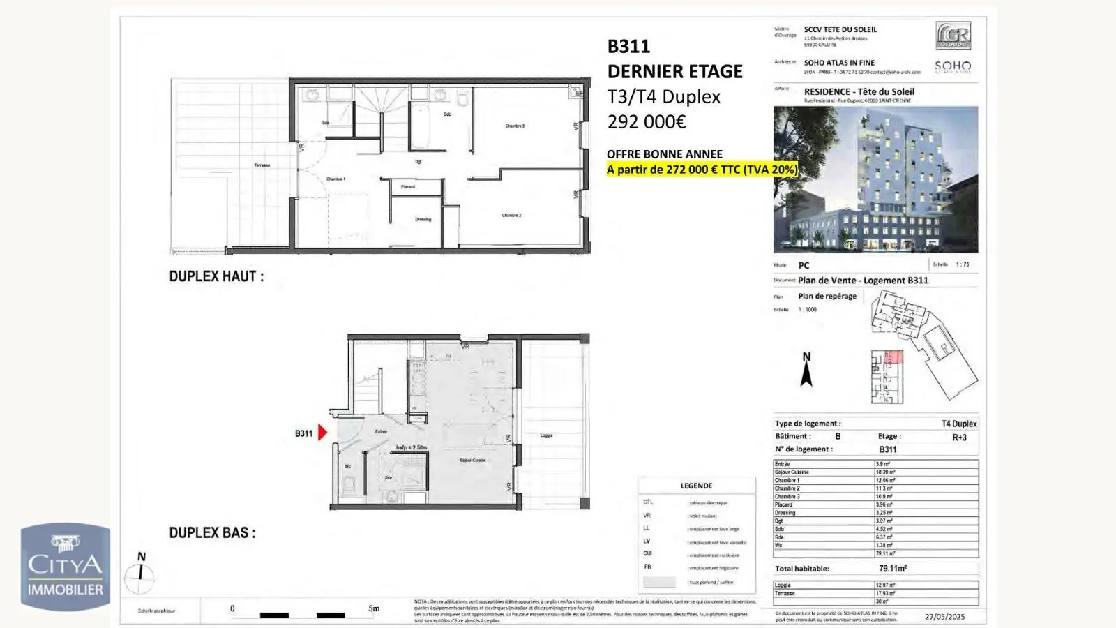Photo 1 Appartement 4 pièces 79.11m²