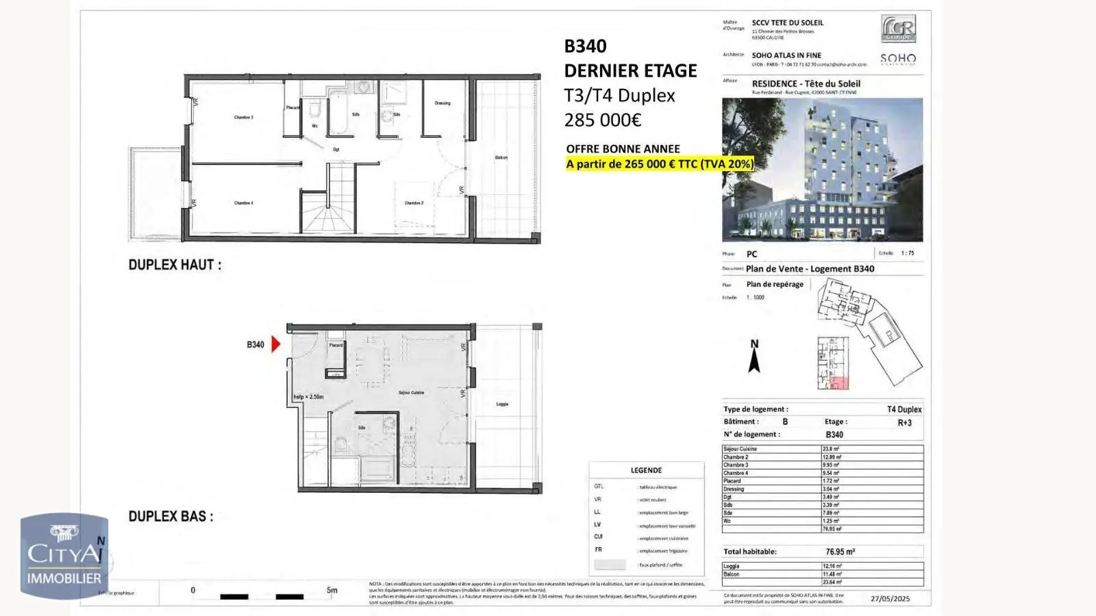 Photo 1 Appartement 4 pièces 76.95m²
