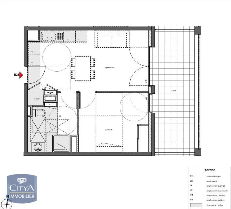 Photo 2 Appartement 2 pièces 37.96m²