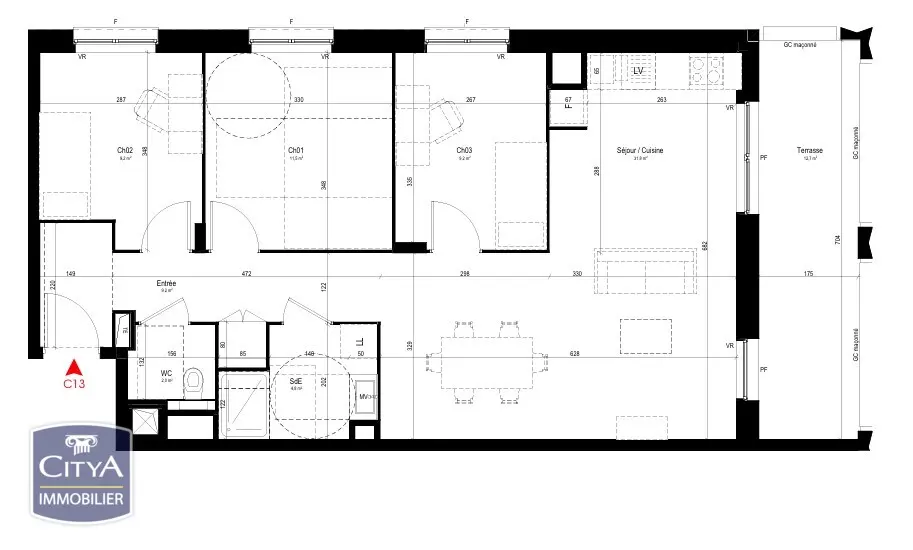 Photo 3 Appartement 4 pièces 77m²