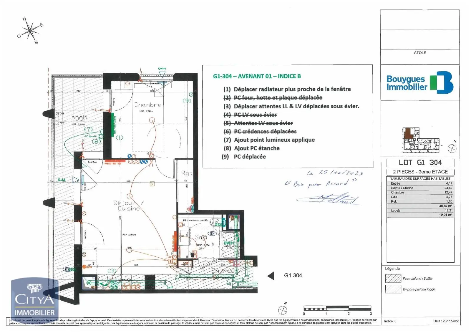 Photo 1 Appartement 2 pièces 46.66m²