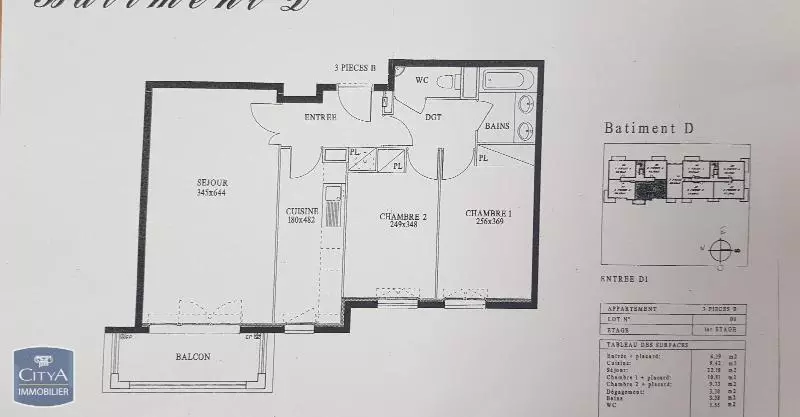 Illustration pour Appartement 3 pièces 62m² Photo Appartement 3 pièces 62m²