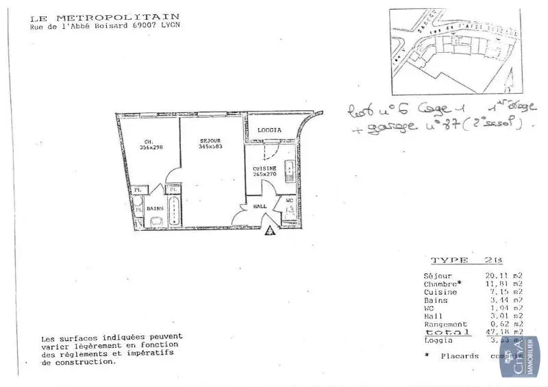 Photo 1 Appartement 2 pièces 47.18m²