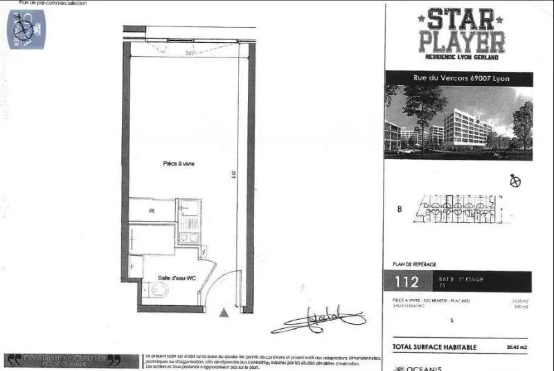 Photo 5 Appartement 1 pièce 20.23m²