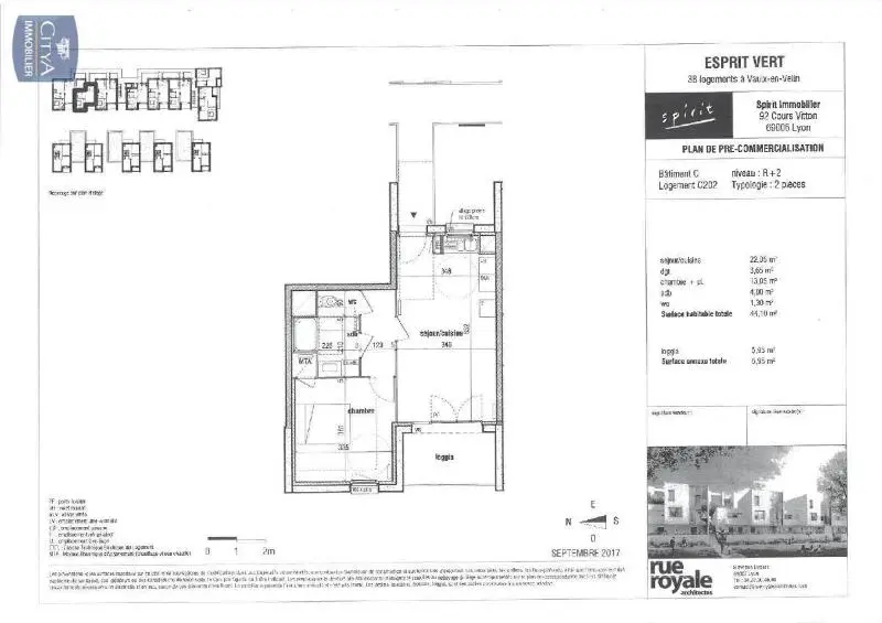 Photo 1 Appartement 2 pièces 44.1m²
