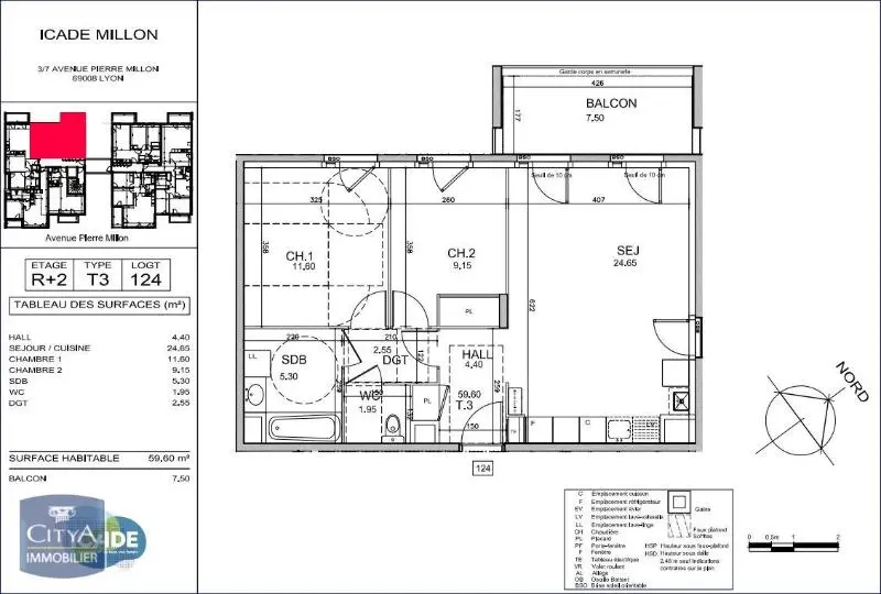 Photo 6 Appartement 3 pièces 59.7m²